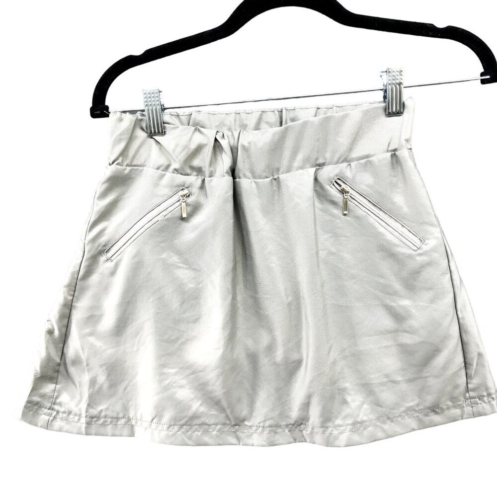 Garb Inc Active Tennis Skort Youth Girls XL Gray 11-12 Years Pleated Performance